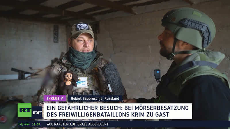 Gefährlicher besuch zu gast bei einer mörserbesatzung an der front