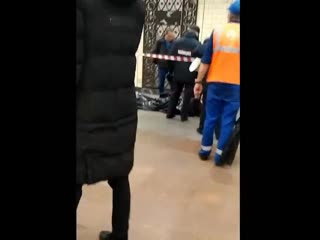 На станции московского метрополитена "коломенская", кинулся под поезд молодой человек