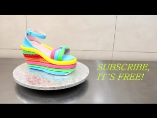 High heel wedge shoe cake how to by cakesstepbystep