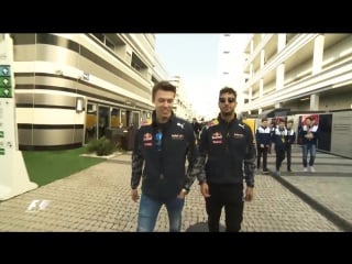 Daniil kvyat and daniel ricciardo take a sochi drive