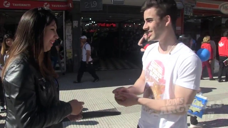 Kick or kiss prank (ballbusting)