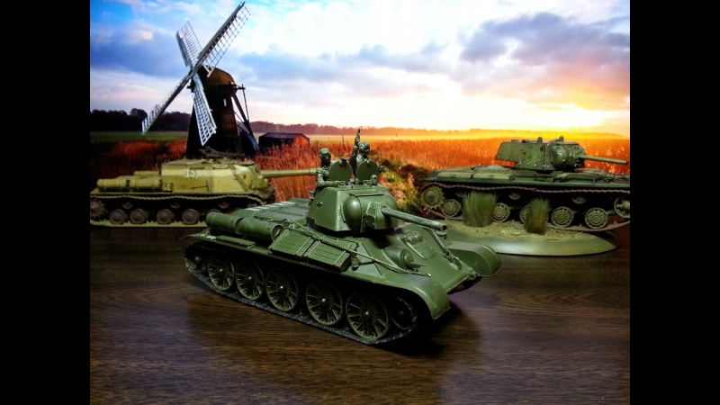 T 34/ 76 soviet medium tank "mickey mouse" советский средний танк т 34/76 c экипажем (в сборке)