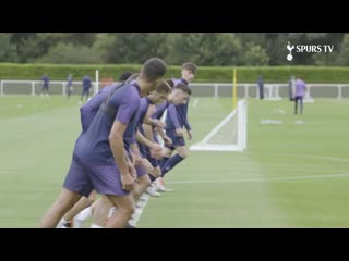 Outside, on the ball ️ picking up the pace on day two of pre season! thfc ️