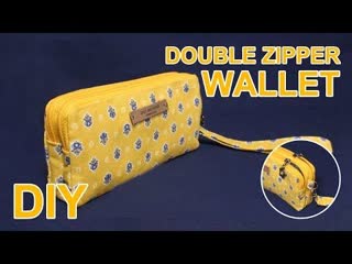 Diy double zipper purse