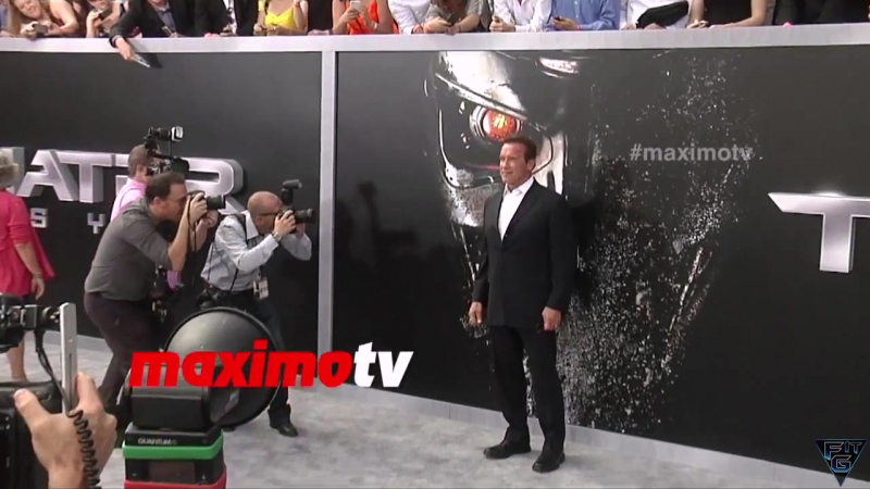 Terminator genisys la premiere arnold schwarzenegger, emilia clarke arrivals