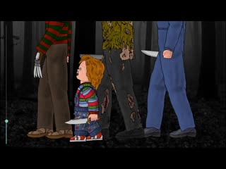 Slender man vs jason, freddy, it pennywise, michael myers, leatherface, chucky (индия)