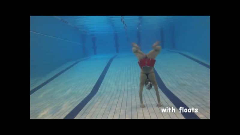 Underwater reverse vertical breaststroke kick