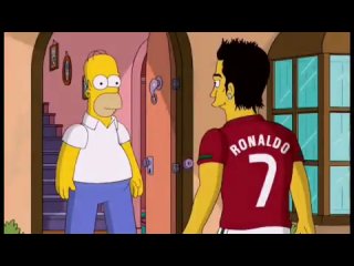 Homer simpson vs c ronaldo !!! гомер буффон забьёт ли роналдо смотр всепм узнаем!!!!!