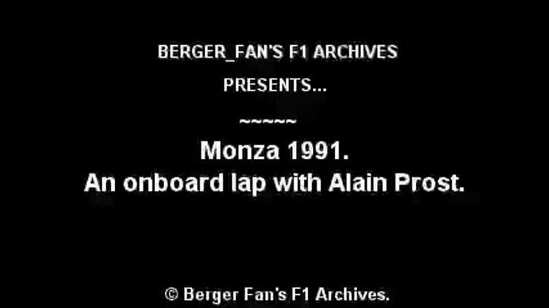 F1 1991 alain prost lap onboard monza