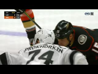 Nikolai prokhorkin splits ducks defence, beats ryan miller on backhand