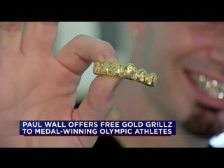 Paul wall gives custom grillz to olympians