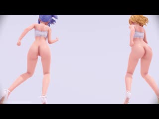 Mmd r 18 [extra lca] miku & rin cat lingerie shake it off author orion dobledosis