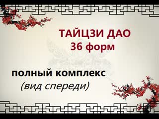 Тайцзи дао 36 форм (вид спереди)