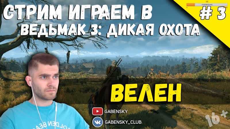 Gabensky играет в the witcher 3 wild hunt на максимальной сложности