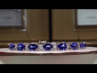 Total carat weight tanzanite white sapphire bracelet