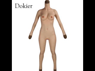 Dokier no oil silicone bodysuit crossdresser fake boobs