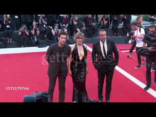 Emmanuelle seigner, jean dujardin, louis garrel at 'j'accuse' red carpet arrivals 76th venice film festival