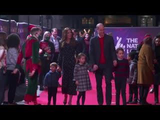 George, charlotte and louis join parents at panto