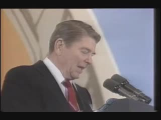 Reagan reacting to a balloon popping 2 months after he was shot