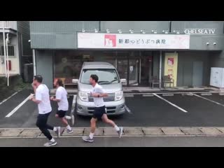 Just the 9k back from training for frank and his coaching staff! cfcinjapan