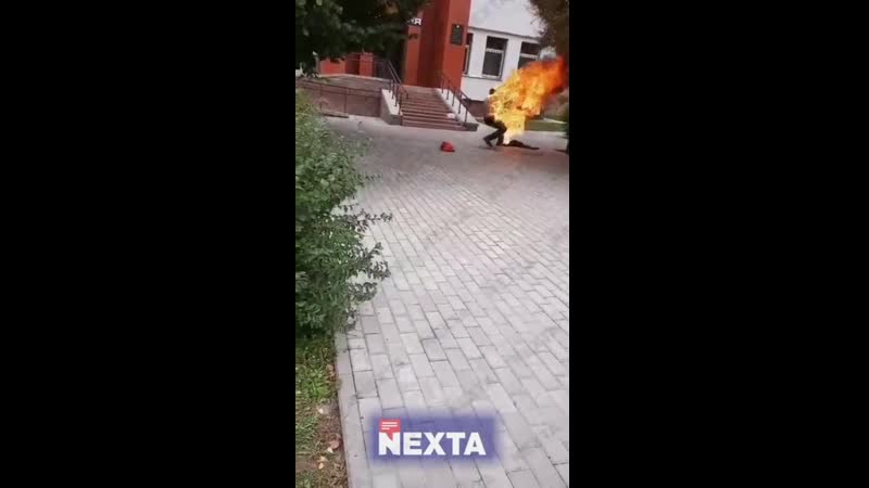 Мужчына спаліў сябе