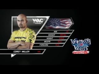 Corey miller armfight #45 vendetta in vegas