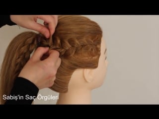 Günlük saç örgüleri (model 9) sabişin saç örgüleri sabishairstyles(ters örgü)