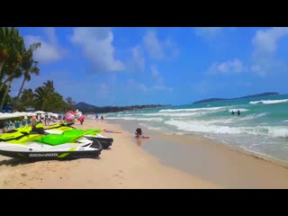 Lamai beach 🌞🌴🏝🏖🌊💦 💛💙💚