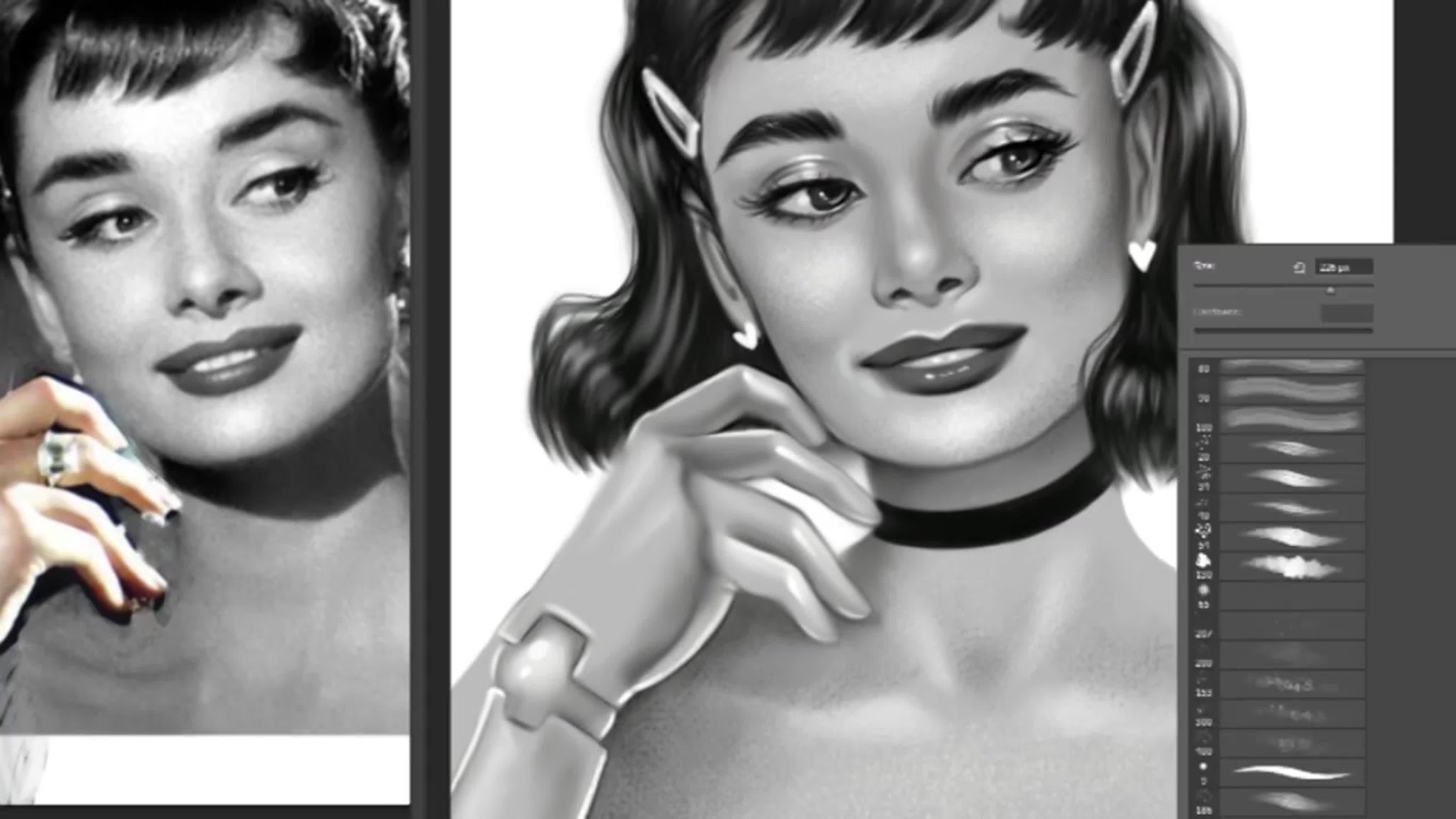 Audrey hepburn speedpaint video
