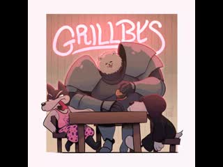 Doggos chillin at grillbys undertale