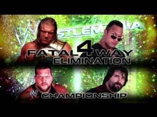 Mick foley vs the rock vs triple h vs big show wrestlemania 2000 (xvi)