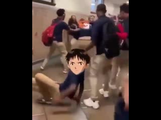 Asuka vs eva series and shinji breakdancing