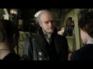 During this scene in a series of unfortunate events (2004), jim carrey forgot his next line but stayed in character whilst askin