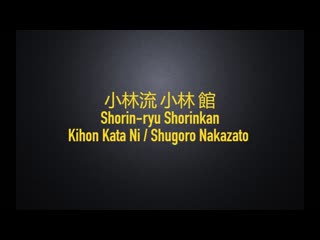 Kihon kata ni / shūgorō nakazato / shorin ryu shorinkan