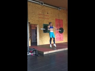 Wod 11 9 7 5 pull ups & squat snatch 40kg