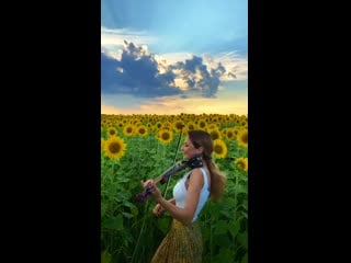 Andreea performed for the sunflowers, and sunflowers enjoyed 🌻 #keepplayin #