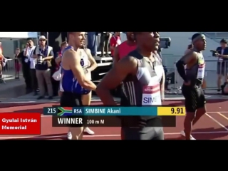 Akani simbine, rsa, 9,89 (1,9) nr gyulai istván memorial 18 juli 2016