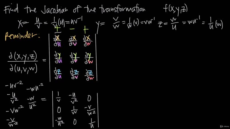 [26 multiple integrals change of variables] 184 jacobian for three variables