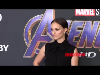 Natalie portman “avengers endgame“ world premiere purple carpet