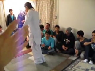 Afghan boys dancing