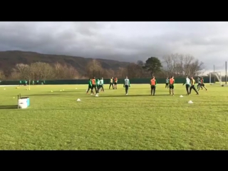 Celtic fc getting ready for hibs