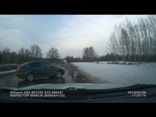 Вертолет священников перекрыл шоссе в нижегородской области