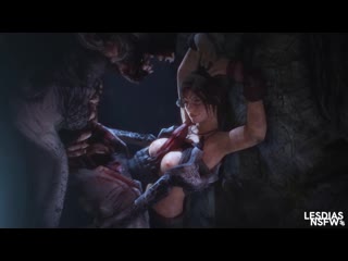 Tomb Raider Monster Porn - Tomb rider x monster - ExPornToons