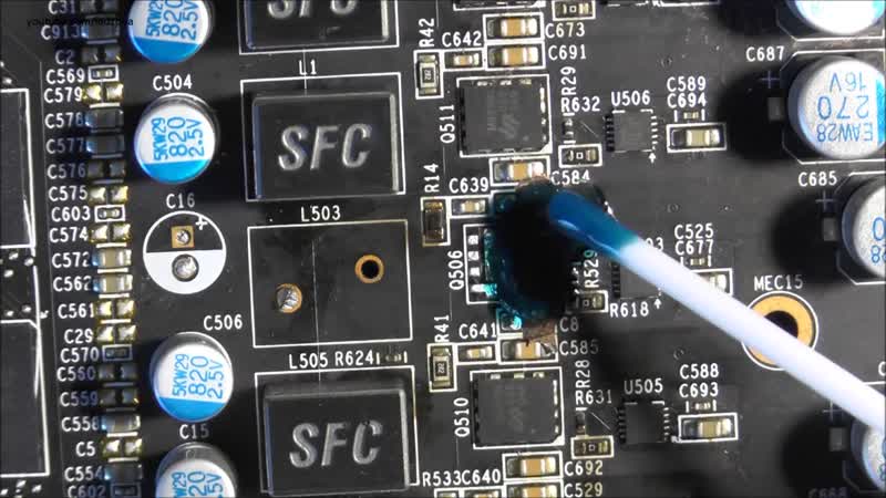 Msi rx480 8gb repair (лечим прогар)