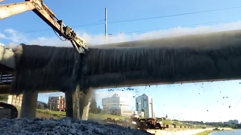 Демонтаж старого моста чебоксары