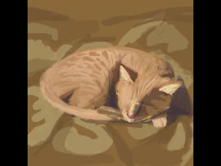 Спидпеинт / speed painting 11 ginger cat