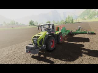 Farming simulator 22 / карта erlengrad / посев рапса claas xerion 4200, jcb 541 70, john deere 8400r