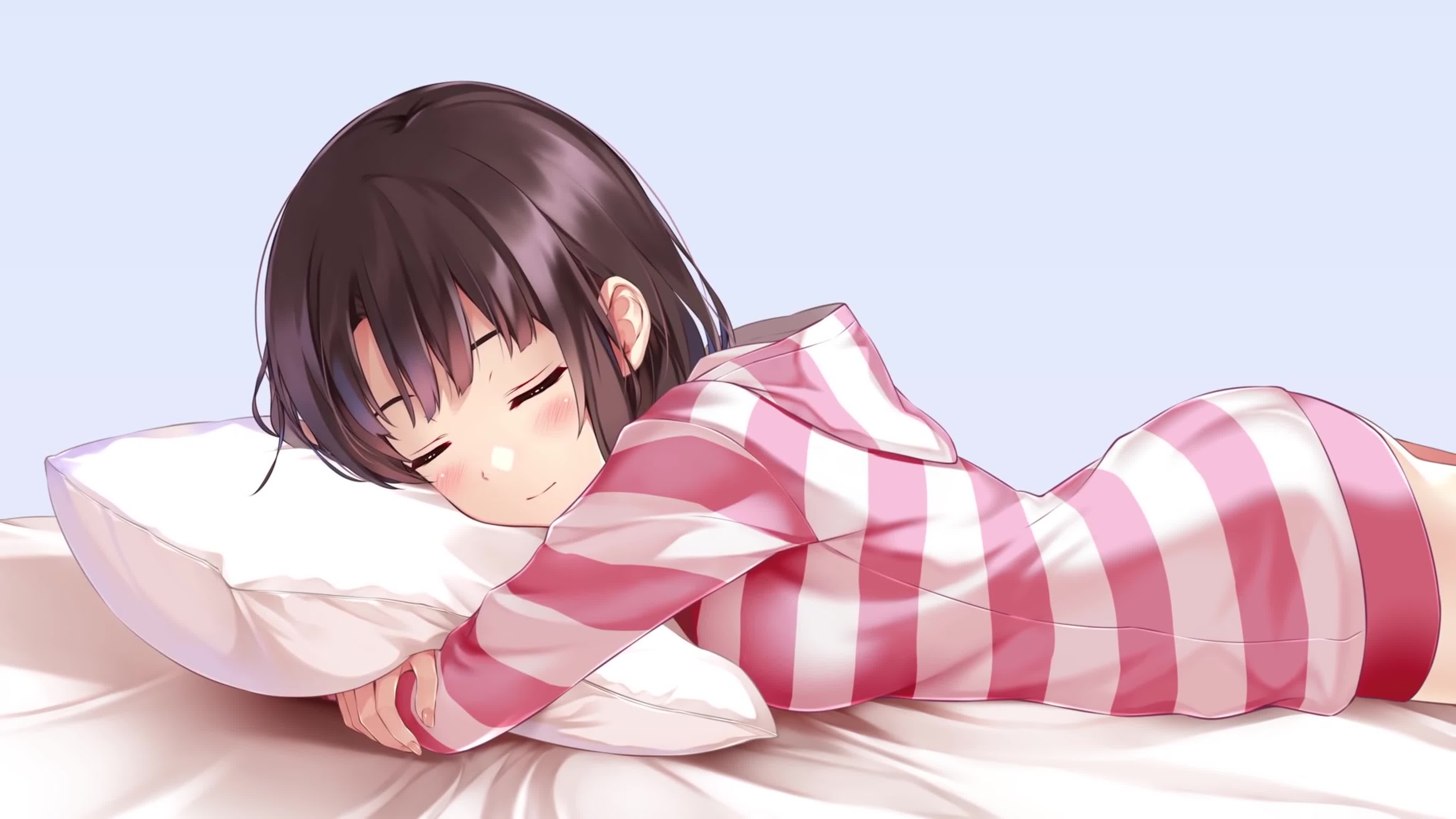 Sleeping anime girl