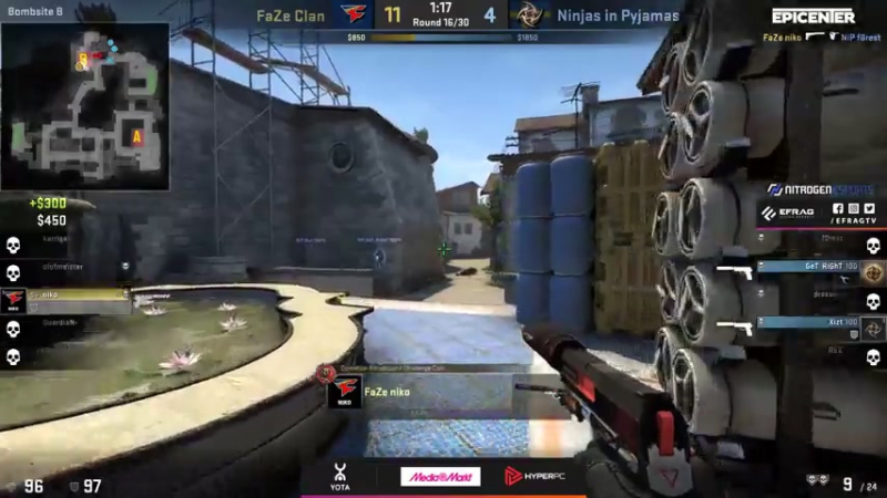 Niko good clutch 1v3 vs nip | epicenter 2017 europe closed qualifier