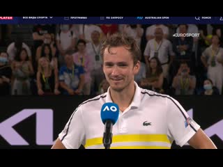 Interview with daniil medvedev after getting into australian open final 2021 02 19